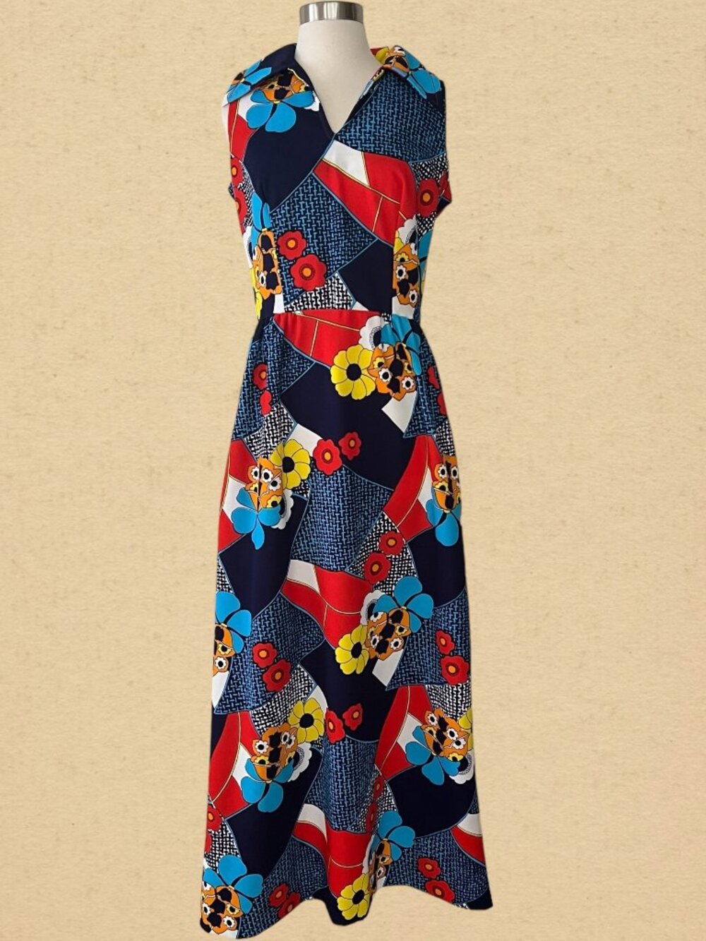 Vintage Psychedelic Maxi Dress